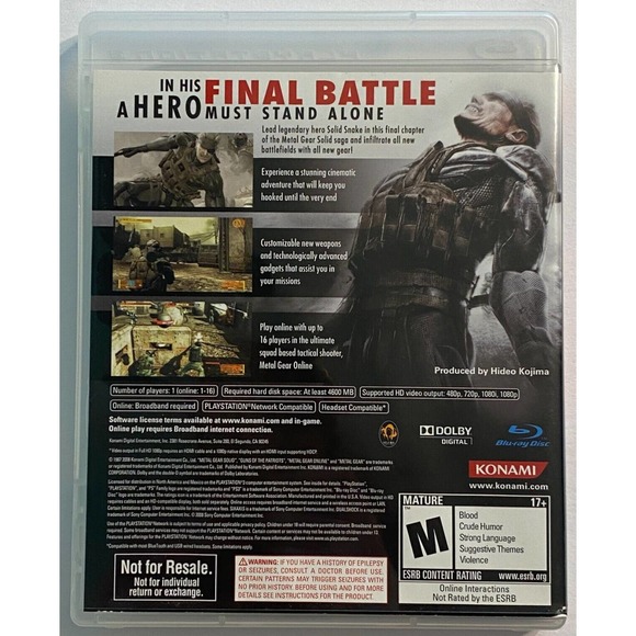 Metal Gear Solid 4: Guns of the Patriots - Sony PlayStation 3 PS3 with Manual - Picture 2 of 4